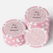Rosa Bläschen Pokerchips (Stapel)