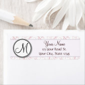 Rosa Bläschen und Streifen mit Monogramm (Insitu)