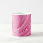 Rosa Blase Herz-Tasse Kaffeetasse (Mittel)