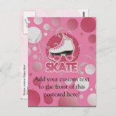 Rosa Blase Skate, wirbeln, Skaten Postkarte (Vorne/Hinten)