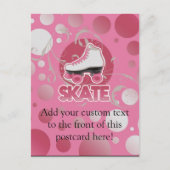 Rosa Blase Skate, wirbeln, Skaten Postkarte (Vorderseite)