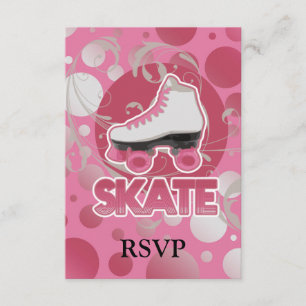 Rosa Blase Skate, wirbeln, Skaten RSVP Karte