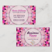 Rosa Blasen Burst Energy Business Card Visitenkarte (Vorne/Hinten)