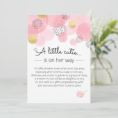 Rosa Blasen - Einladung zur Kinderdusche (Stehend Vorderseite)