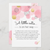 Rosa Blasen - Einladung zur Kinderdusche (Vorne/Hinten)