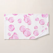 Rosa Blasen in Weiß Badhandtuch Set (Handtuch)