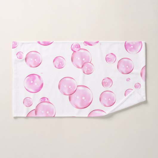 Rosa Blasen in Weiß Badhandtuch Set (Handtuch)