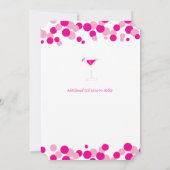 Rosa Blasen Junggeselinnen-Abschied Einladungen (Rückseite)