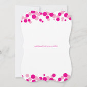 Rosa Blasen Junggeselinnen-Abschied Einladungen (Rückseite)