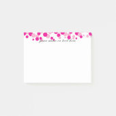 Rosa Blasen Monogramm Post-it®-Notizen Post-it Klebezettel (Vorderseite)