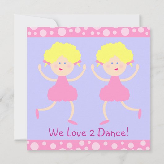 Rosa Blasen Tanz Einladung (Rückseite)