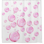 Rosa Blasen Weiß Duschvorhang (Vorderseite)