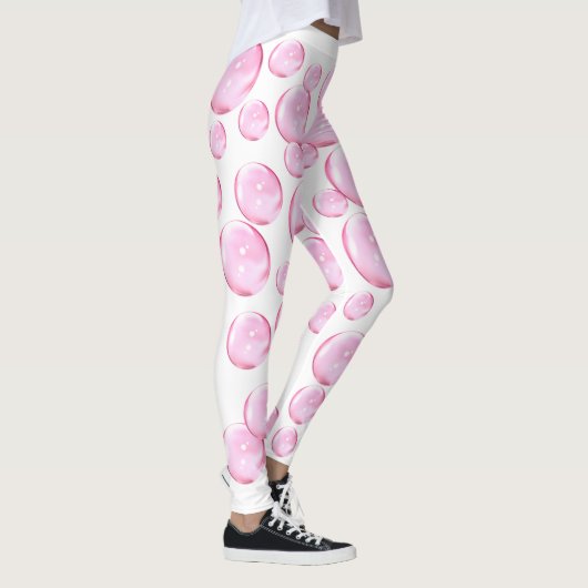 Rosa Blasen Weiß Leggings (Rechts)