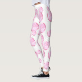 Rosa Blasen Weiß Leggings (Links)