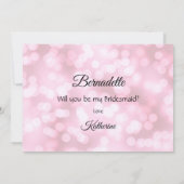 Rosa Blasen Werden Sie meine Bridesmaid-Karte sein Einladung (Rückseite)