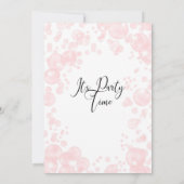 Rosa Blasen zum Geburtstag Einladung (Rückseite)