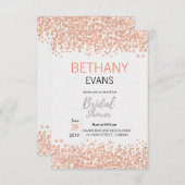 Rosa Blasenchic-Kalligraphie-Brautparty laden ein Einladung (Vorne/Hinten)