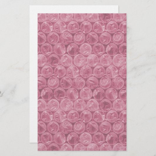 Rosa Blasenverpackungsmuster Briefpapier (Vorne/Hinten)