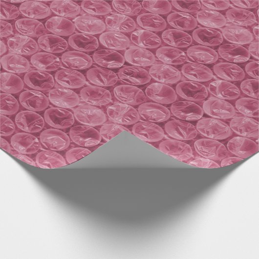 Rosa Blasenverpackungsmuster Geschenkpapier (Ecke)