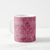 Rosa Blasenverpackungsmuster Kaffeetasse (Vorderseite Links)