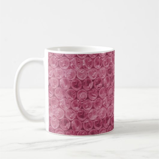 Rosa Blasenverpackungsmuster Kaffeetasse (Links)