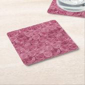 Rosa Blasenverpackungsmuster Rechteckiger Pappuntersetzer (angewinkelt)