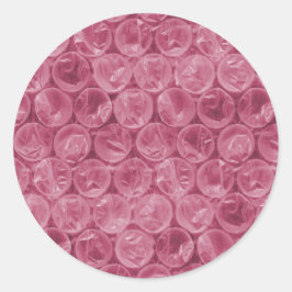 Rosa Blasenverpackungsmuster Runder Aufkleber