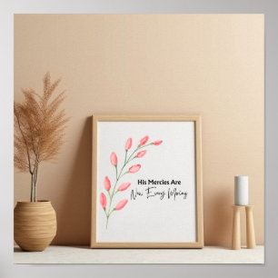 Rosa Bläserbibel Verse auf der Grundlage der Erklä Poster