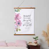 Rosa Bläserbibische Mauer Wandteppich Mit Holzrahmen (Schlafzimmer)