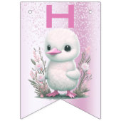 Rosa Bläserblütenflagge Wimpelkette (Zweite Fahne)