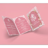 Rosa Bläserbogen Rahmen indische Hochzeit Einladung