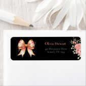 Rosa Bläserbow Brautparty Rücksendeadresse (Insitu)