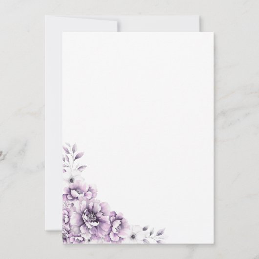 Rosa Bläsereihe speichern das Datum Einladung (Rückseite)