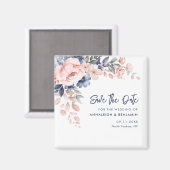 Rosa Bläsereihe speichern das Datum Magnet (Vorderseite/Rückseite)