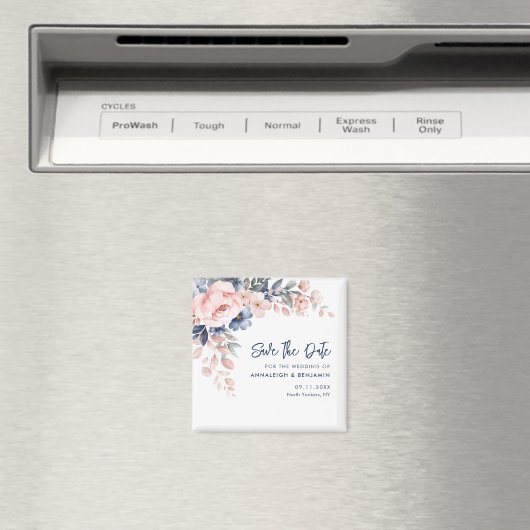 Rosa Bläsereihe speichern das Datum Magnet (In Situ (Geschirrspüler))