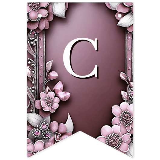 Rosa Bläserenjagdflagge Wimpelkette (Erste Fahne)