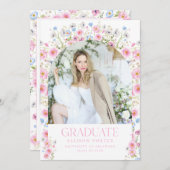 Rosa Bläserenkarte Einladung zur Ankündigung eines (Vorne/Hinten)