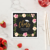 Rosa Bläsergolden regt die Custom Graduation Party Serviette (Beispiel)