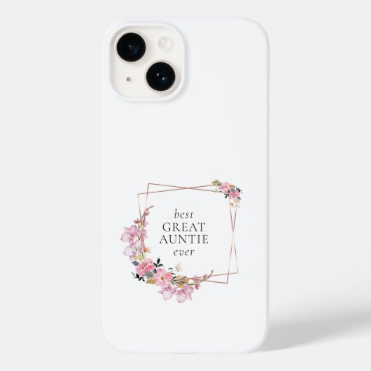 Rosa Bläsergoldkraut Personalisiert Case-Mate iPhone Hülle (Rückseite)