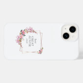Rosa Bläsergoldkraut Personalisiert Case-Mate iPhone Hülle (Rückseite (Horizontal))