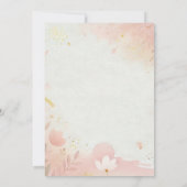 Rosa Bläserin zum 15. Geburtstag Einladung (Rückseite)