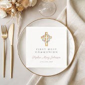 Rosa Bläserkraut Girl First Communion Serviette