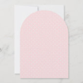 Rosa Bläserleuchte Leuchtturm Schöne Arch Babydusc Einladung (Rückseite)