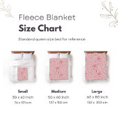 Rosa Bläsermonogramm für Mädchen Fleecedecke