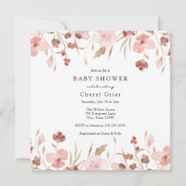 Rosa BläsernBaby-Dusche Einladungskarte Einladung