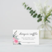 Rosa BläsernBaby-Duschkabine Windelwaschkarten Begleitkarte (Stehend Vorderseite)