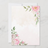 Rosa Bläsernbäume Elegante Hochzeit Einladung (Rückseite)