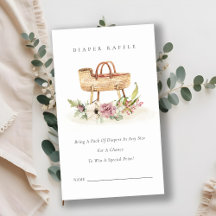 Rosa Bläsernbläser Diaper Raffle Babydusche