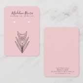 Rosa Bläserne Blume Handmade Earlycard Telefonnummerkarte (Vorne/Hinten)