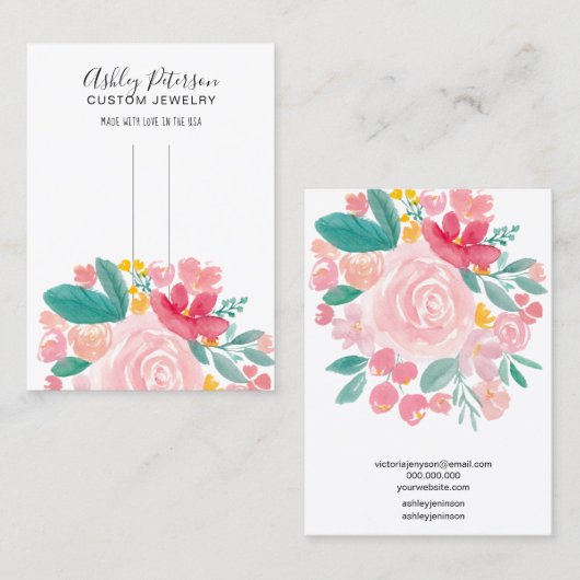 Rosa bläserne elegante Haarschnitt Barrett-Display Visitenkarte (Vorne/Hinten)